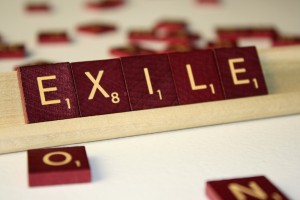 Exile - Free High Resolution Photo of the word Exile spelled in Scrabble tiles