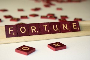 Fortune - Free High Resolution Photo of the word Fortune spelled in Scrabble tiles