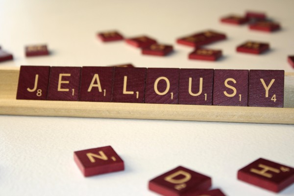Jealousy - Free High Resolution Photo of the word Jealousy spelled in Scrabble tiles