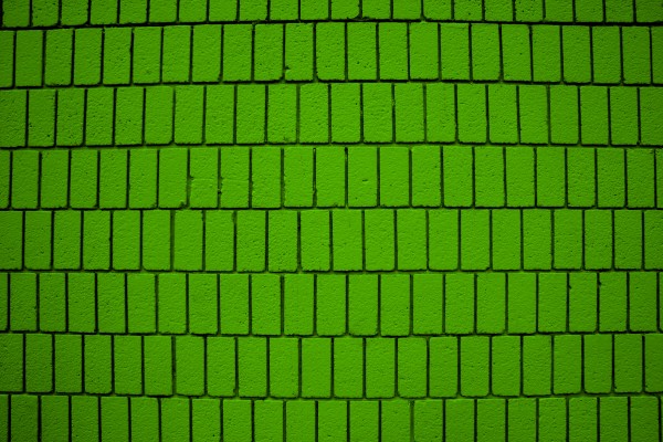 Lime Green Brick Wall Texture with Vertical Bricks - Free High Resolution Photo