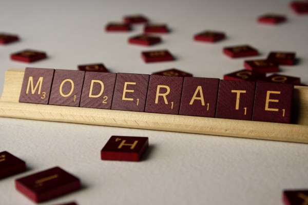 Moderate - Free High Resolution Photo of the word moderate spelled in Scrabble tiles