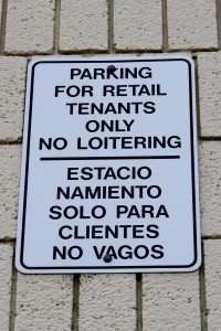 Parking for Retail Tenants Only No Loitering Sign - Free High Resolution Photo