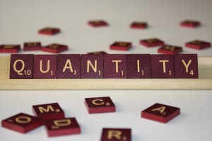 Quantity - Free High Resolution Photo of the word Quantity spelled in Scrabble tiles