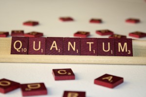 Quantum - Free High Resolution Photo of the word Quantum spelled in Scrabble tiles