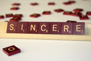 Sincere - Free High Resolution Photo of the word Sincere spelled in Scrabble tiles