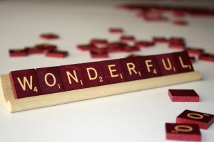 Wonderful - Free High Resolution Photo of the word wonderful spelled in Scrabble tiles