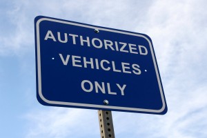 Authorized Vehicles Only Sign - Free High Resolution Photo