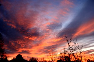 Brilliant Sunrise over Houses - Free High Resolution Photo