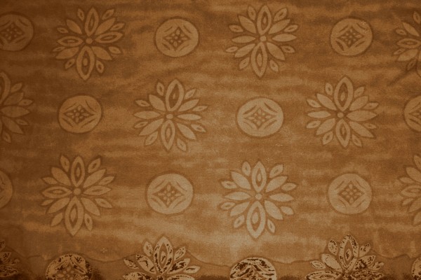 Brown Fabric Texture with Flowers and Circles - Free High Resolution Photo