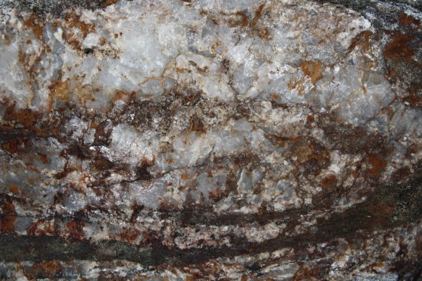 White Quartz Rock Texture with Hematite Iron Rust Stains - Free High Resolution Photo