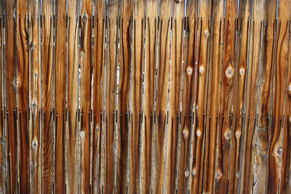 Wooden Fence with Nail Rust Streaks Texture - Free High Resolution Photo