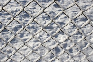 Chain Link Fence Coated with Snow - Free High Resolution Photo