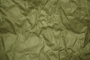 Crumpled Olive Green Paper Texture - Free High Resolution Photo