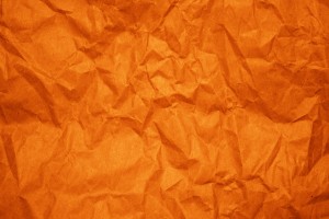 Crumpled Orange Paper Texture - Free High Resolution Photo