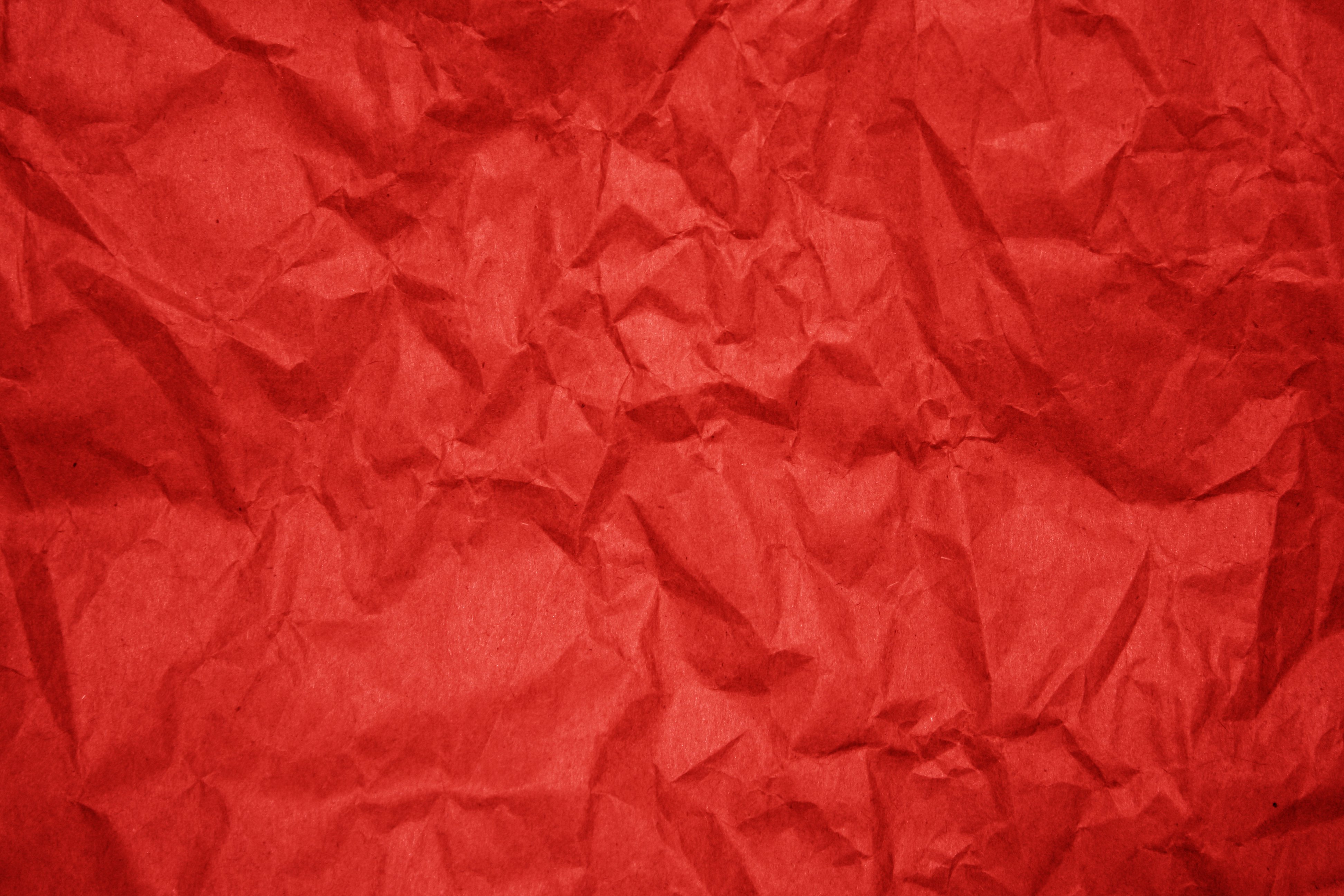 Crumpled Red Paper Texture Picture, Free Photograph
