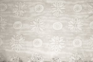 Gray Fabric Texture with Flowers and Circles - Free High Resolution Photo