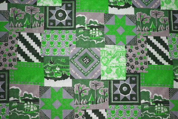 Green Patchwork Quilt Fabric Texture - Free High Resolution Photo
