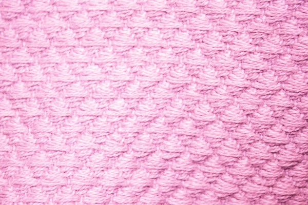 Pink Diamond Patterned Blanket Close Up Texture