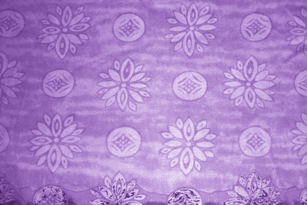 Purple Fabric Texture with Flowers and Circles - Free High Resolution Photo