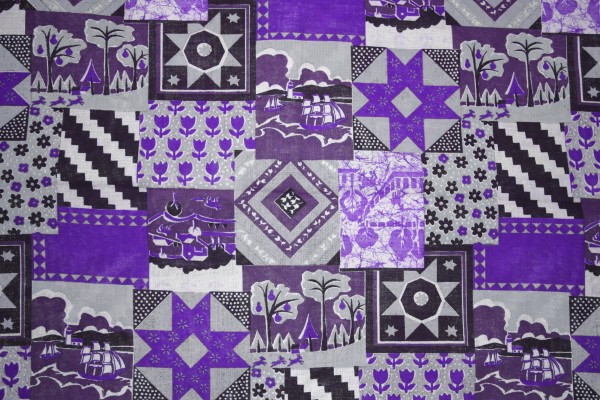 Purple Patchwork Quilt Fabric Texture - Free High Resolution Photo