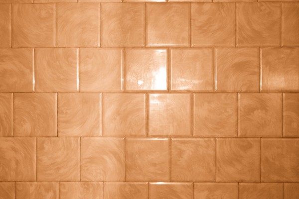 Rust Orange Bathroom Tile with Swirl Pattern Texture - Free High Resolution Photo