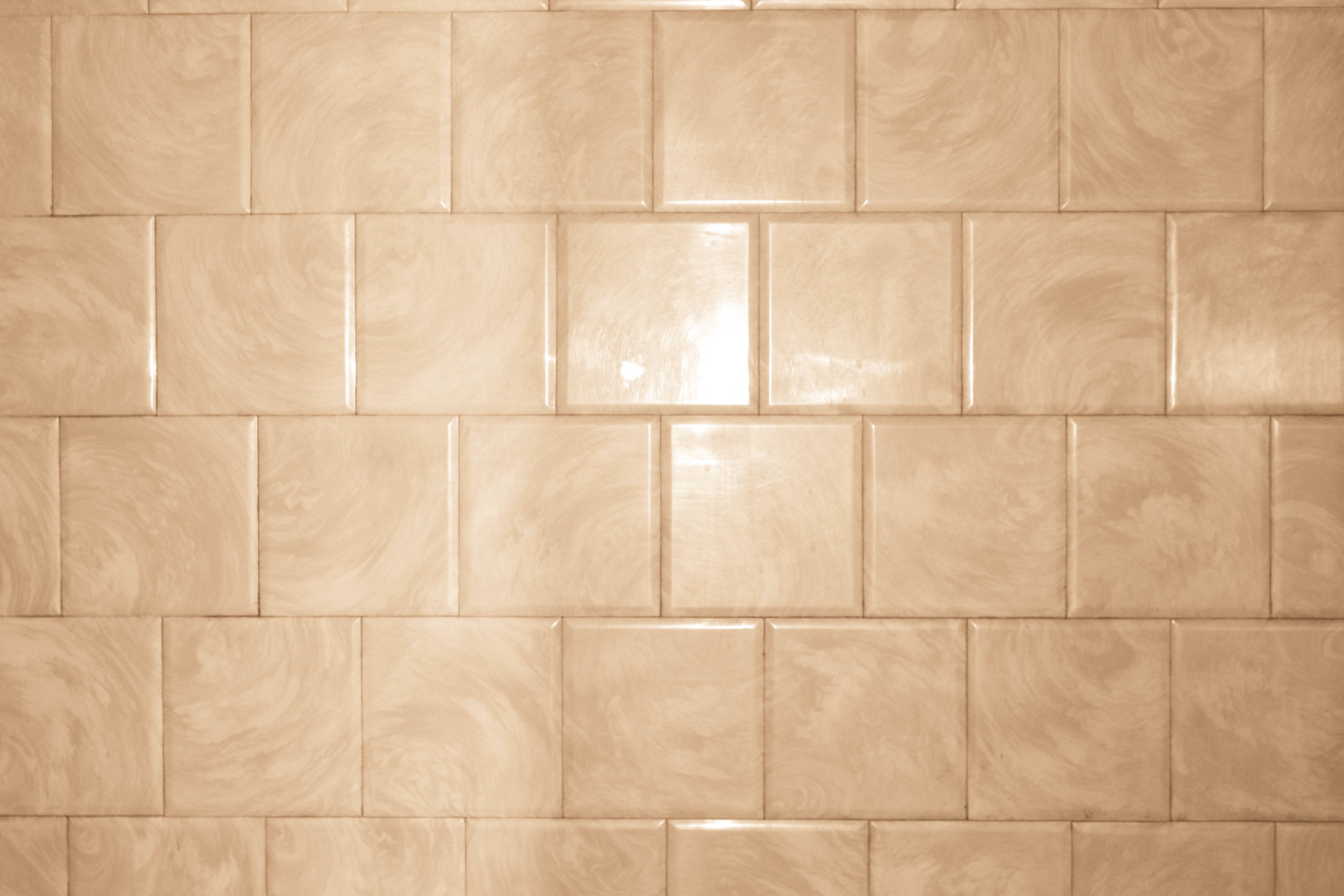 Tan Bathroom Tile With Swirl Pattern, Tan Bathroom Tile