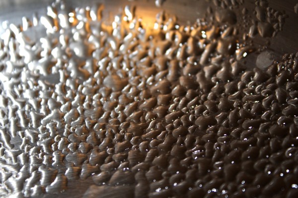 Water Drops on Brushed Steel Texture - Free High Resolution Photo