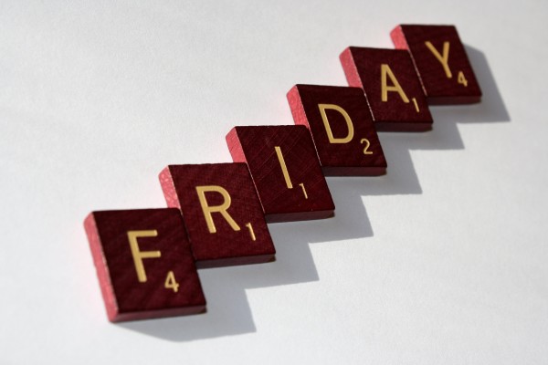Friday - Free High resolution photo of Scrabble letter tiles spelling the word Friday