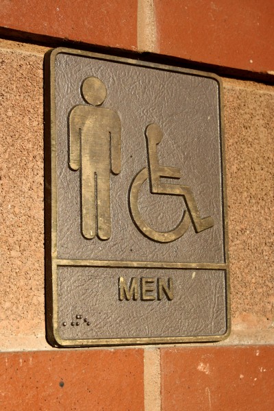 Men's Restroom Sign Brass Plaque - Free High Resolution Photo