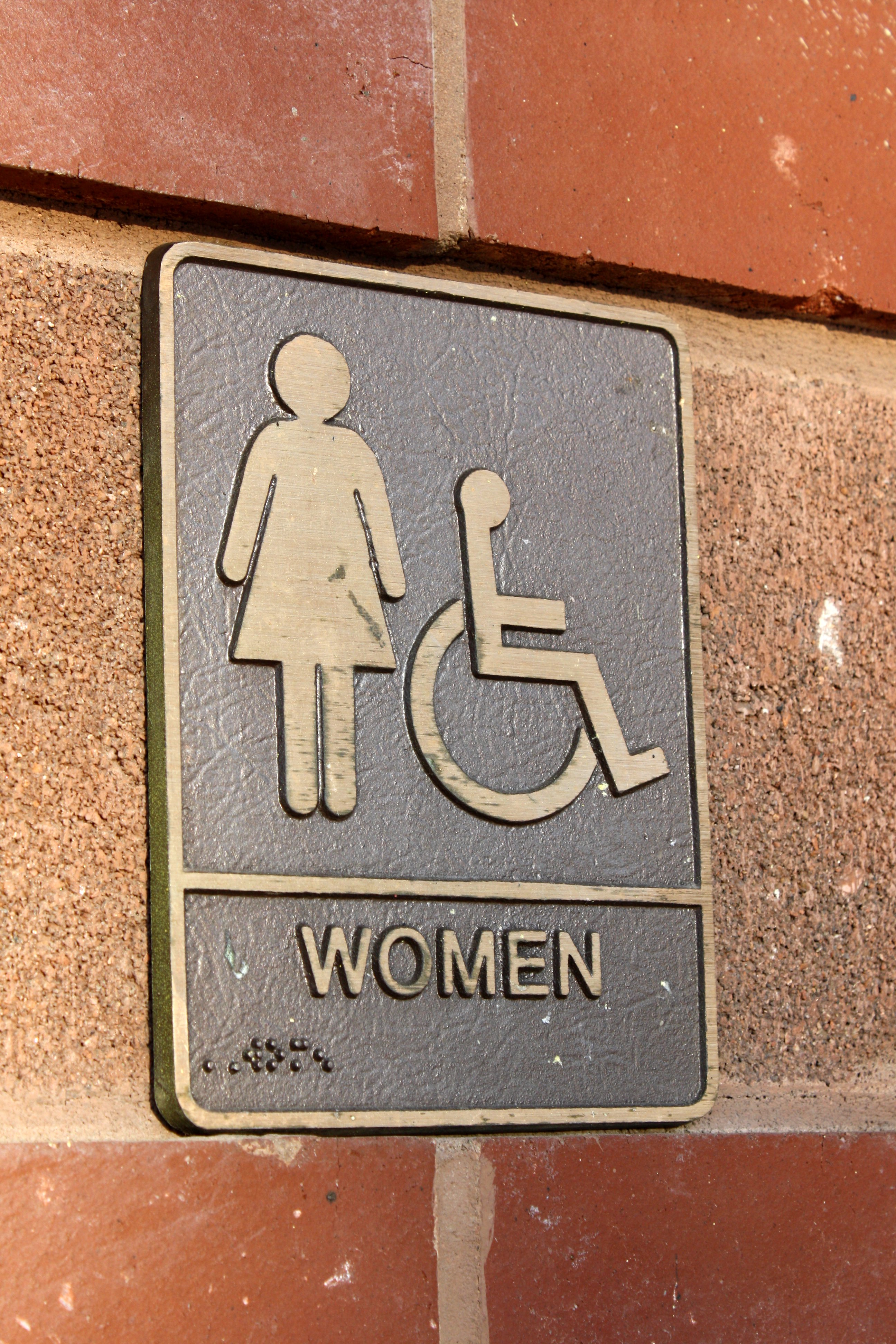 Women's Restroom Sign Brass Plaque Picture | Free Photograph | Photos