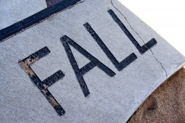 Fall - free high resolution photo of the word fall - part of a sidewalk solar calendar