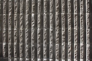 Fluted Concrete Block Wall Texture with Vertical Ridges - Free high resolution photo