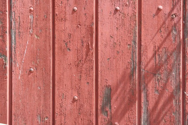 Old Wood Fence with Peeling Red Paint Texture - Free High Resolution Photo