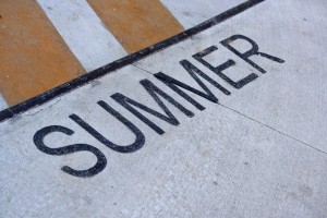 Summer - Free high resolution photo of the word summer - part of a sidewalk solar calendar