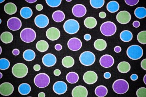 Black Fabric with Blue, Green and Purple Dots Texture - Free High Resolution Photo