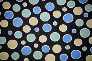 Black Fabric with Blue, Green and Yellow Dots Texture - Free High Resolution Photo