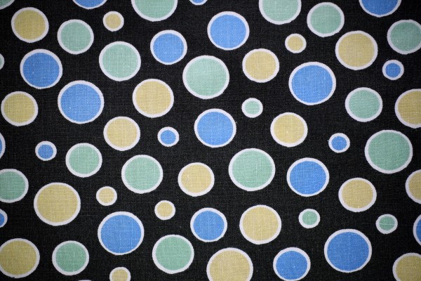 Black Fabric with Blue, Green and Yellow Dots Texture - Free High Resolution Photo
