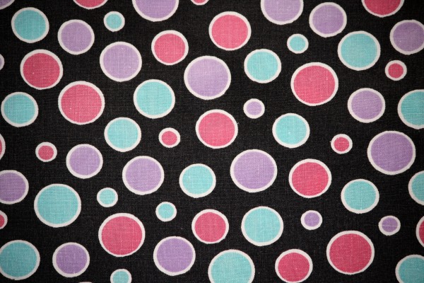 Black Fabric with Blue, Red and Purple Dots Texture - Free High Resolution Photo