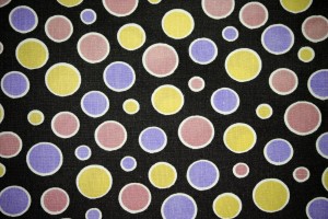 Black Fabric with Pink, Purple and Yellow Dots Texture - Free High Resolution Photo