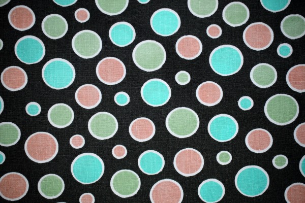 Black Fabric with Teal, Green and Orange Dots Texture - Free High Resolution Photo
