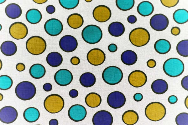 White Fabric with Teal, Gold and Blue Dots Texture - Free High Resolution Photo