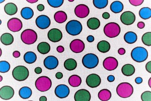 White Fabric with Pink, Green and Blue Dots Texture - Free High Resolution Photo