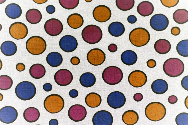 White Fabric with Pink, Orange and Blue Dots Texture - Free High Resolution Photo