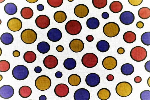 White Fabric with Red, Gold and Blue Dots Texture - Free High Resolution Photo