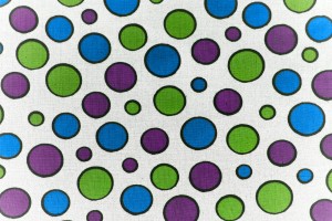 White Fabric with Purple, Green and Blue Dots Texture - Free High Resolution Photo