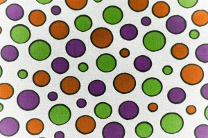 White Fabric with Purple, Green and Orange Dots Texture - Free High Resolution Photo