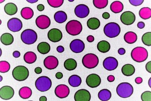 White Fabric with Purple, Green and Pink Dots Texture - Free High Resolution Photo