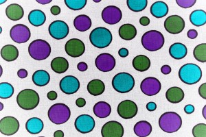 White Fabric with Purple, Green and Teal Dots Texture - Free High Resolution Photo