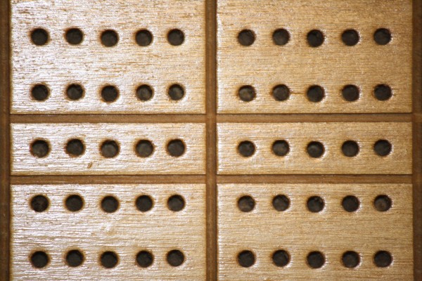 Wooden Cribbage Board with Peg Holes Texture - Free High Resolution Photo
