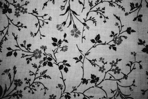 Black on White Floral Print Fabric Texture - Free High Resolution Photo